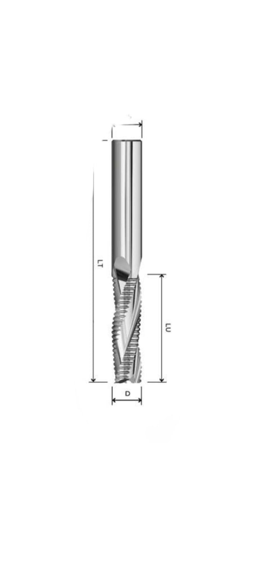 Fresa elicoidale Z3 RT 1,50 Negativa per legno