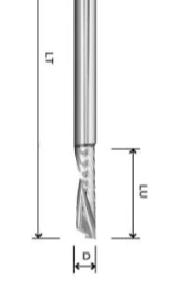 Fresa elicoidale Z1 a finire NEGATIVA per legno